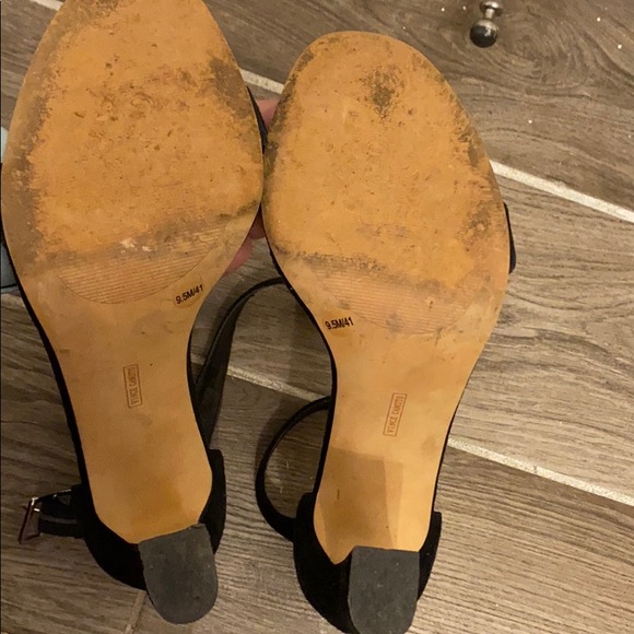 Vince Camuto Black Suede- Textured Heels - Picture 3 of 6